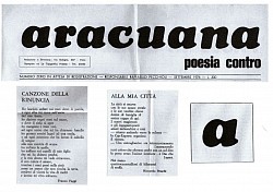 Numero zero di ARACUANA - Settembre 1976 - una poesia di Franco Faggi