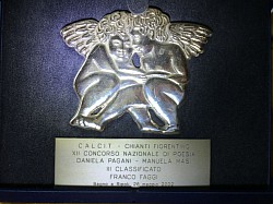 12a Ed. Premio Nazionale Poesia CALCIT (FI) -3° premio 26.5.2002