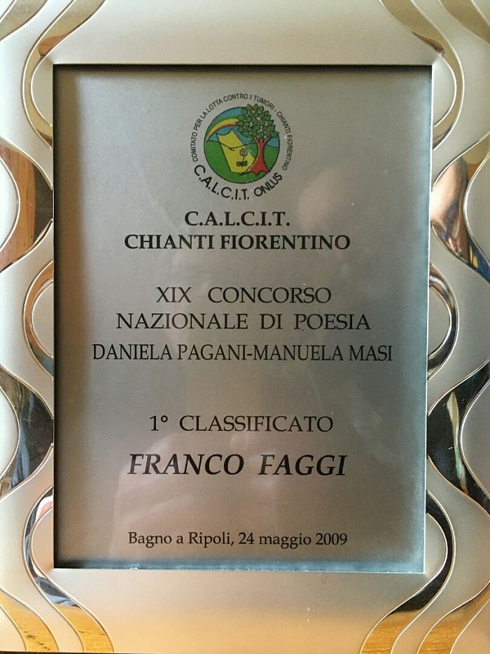 Premio Letterario Calcit 2009 Targa Primo premio