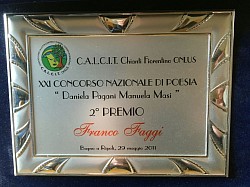 21a Ed. Concorso Nazionale di Poesia CALCIT (FI) - 2° Premio 29.5.2011