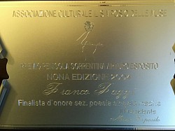 Ass.Culturale IL SIMPOSIO DELLE MUSE (Penisola Sorrentina) Finalista D'Onore per Poesia Inedita  2004