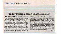 Art. La Nazione 21.12.2012 - 