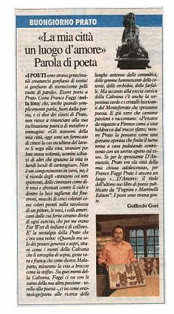 Art. La Nazione 31.8.2010 - La mia città un luogo ....d'Amore