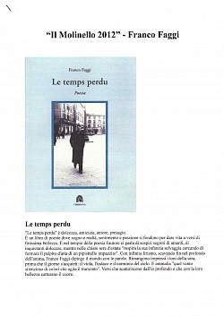 Premio Il Molinello 2012 Nota per 