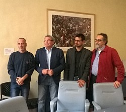 Foto con Pres. Provincia  per Serata di Poesia al Museo Planetario Giugno 2014-Foto con Pres.Provincia-